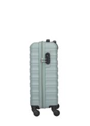 Walizka mała na kółkach WALAB-0081-8F-19(W26), widok produktu z boku na białym tle.
