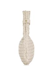 Pleciona torebka kremowa w stylu hobo TOREC-1007-12(W25) - widok boku na białym tle. 