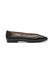 Czarne skórzane baleriny damskie BUTYD-1250-99(W26)