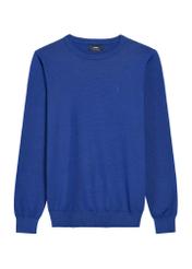 Granatowy bawełniany sweter męski SWEMT-0114A-17(Z25)