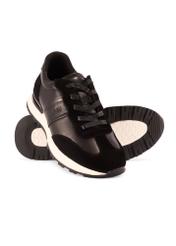 Czarne sportowe buty męskie BUTYM-0510-99(Z25) - widok produktu z góry, po skosie na białym tle.