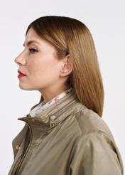 Oliwkowa kurtka parka damska KURDT-0559-57(W25)-04