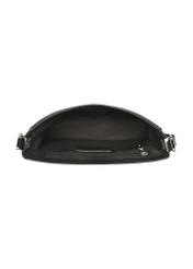 Elegancka czarna torebka damska croco TOREC-1251-9G(Z26) - widok produktu z góry, na białym tle.