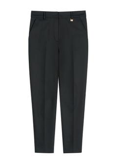 Czarne spodnie damskie w kant SPODT-0090-99(W26)