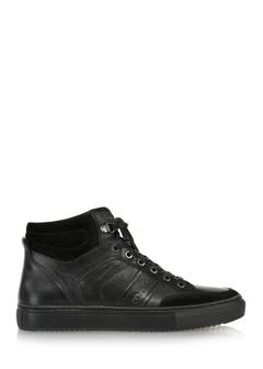 Czarne skórzane buty sportowe męskie BUTYM-0476-99(Z25)