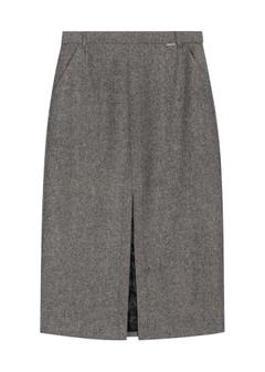 Szara wełniana spódnica midi SPCDT-0133-9D(Z26)