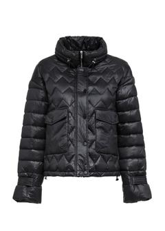 Pikowana czarna ocieplana kurtka damska KURDT-0537-99(Z24)