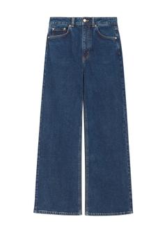 Granatowe jeansowe spodnie damskie JEADT-0013-69(Z25)