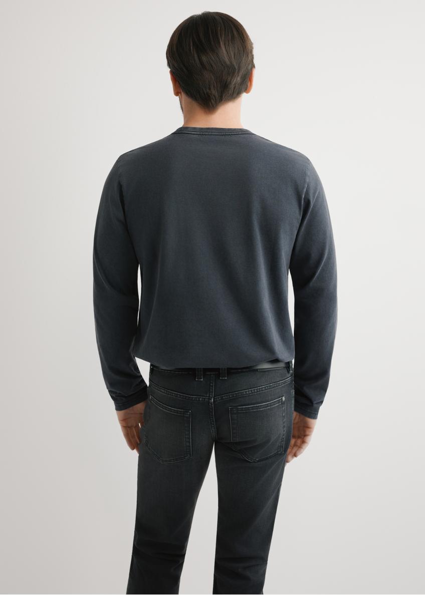 Czarny longsleeve męski LSLMT-0012-99(W26)