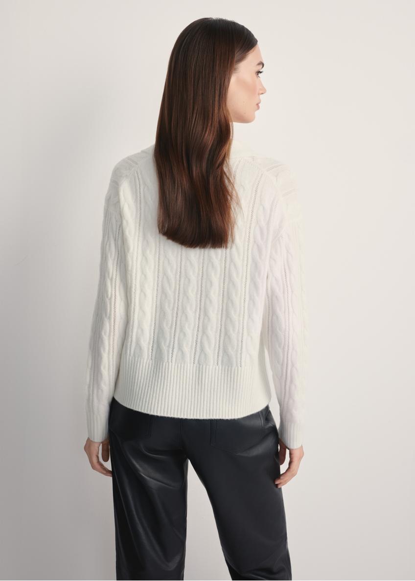 Kremowy sweter damski SWEDT-0254-12(Z25)