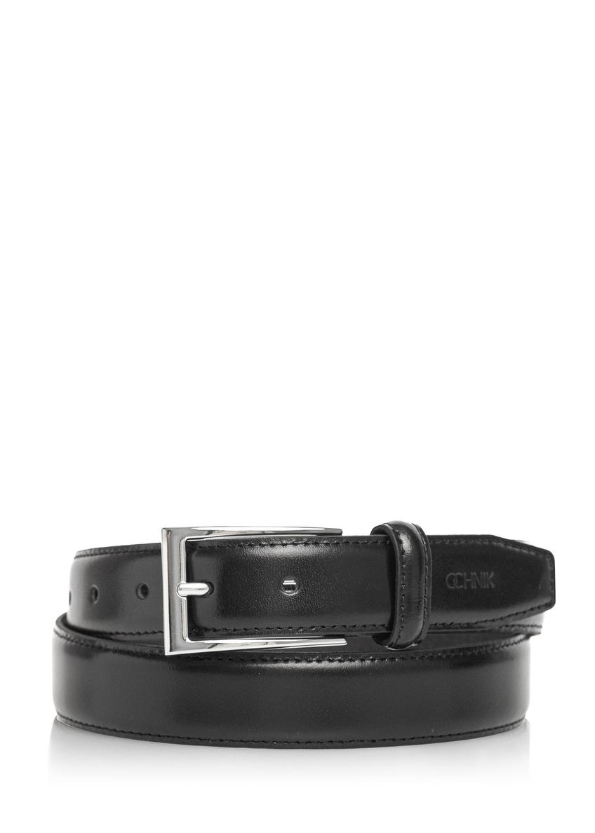 Czarny skórzany pasek męski PASMS-0244-99(Z26)