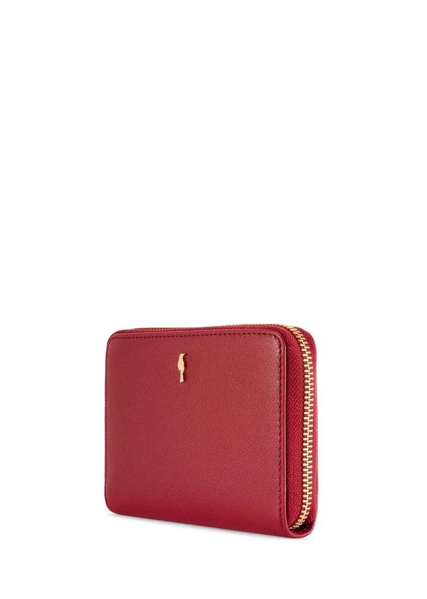 Czerwony średni skórzany portfel damski PORES-0992-4C(W26)