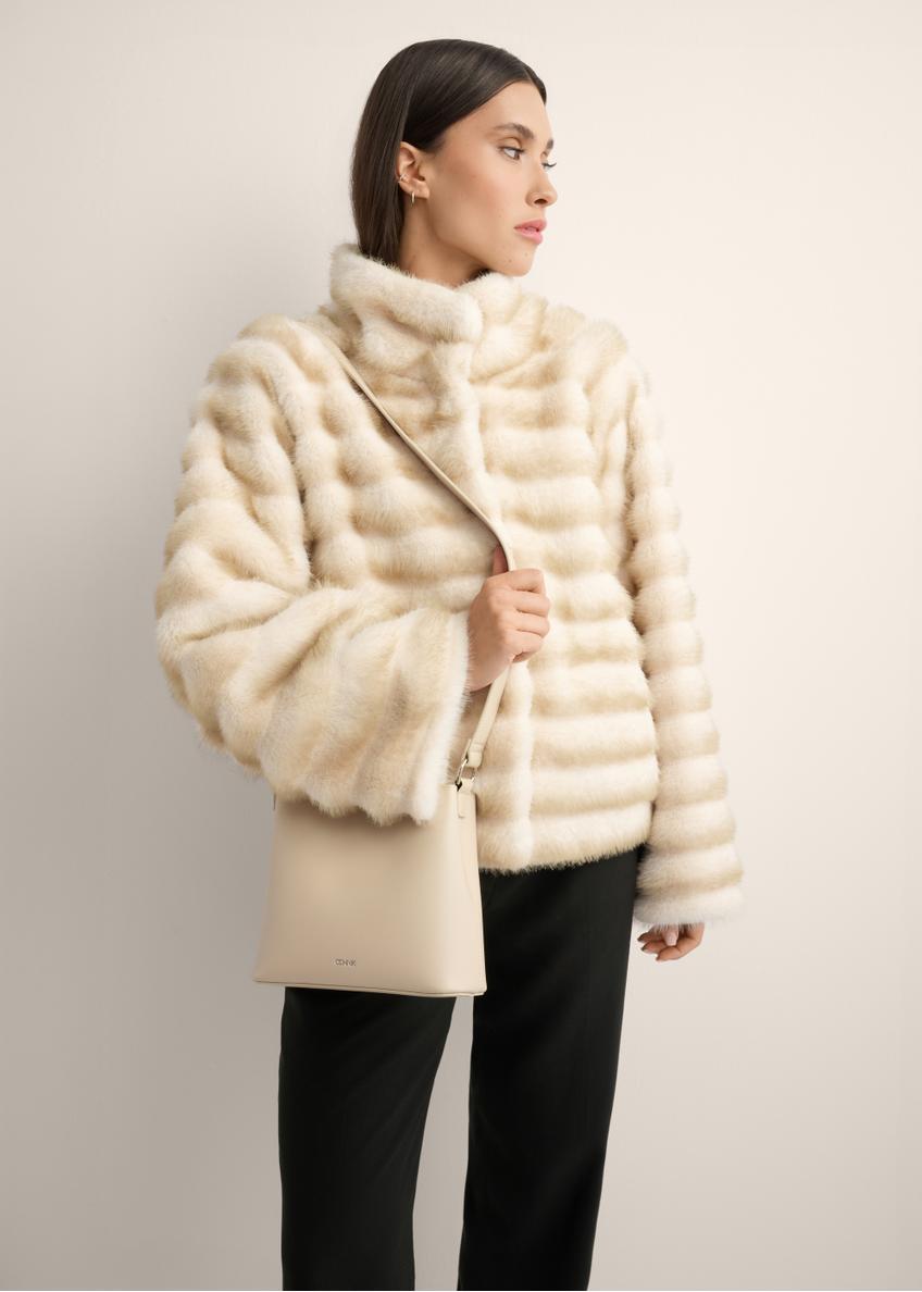 Beżowa torebka damska TOREC-1336-0B(Z26)