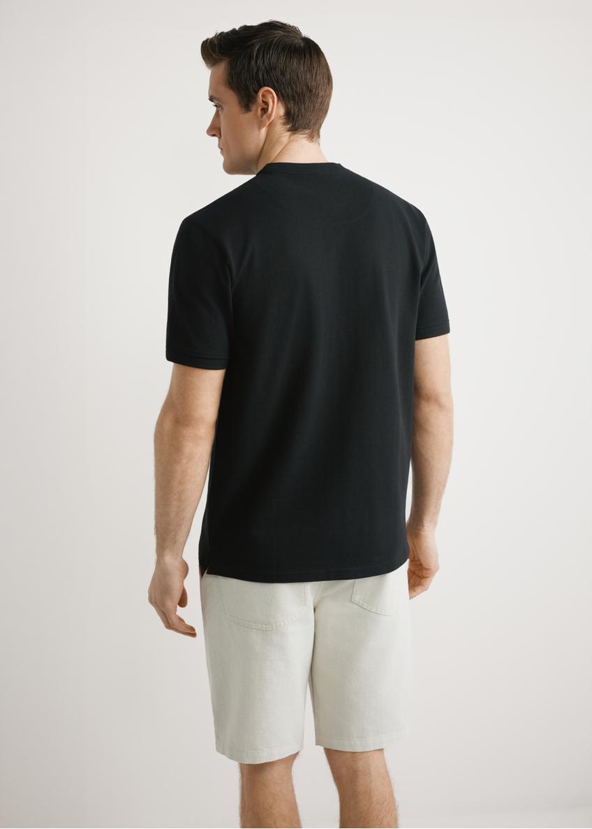 Czarna męska koszulka polo POLMT-0095-99(W26)