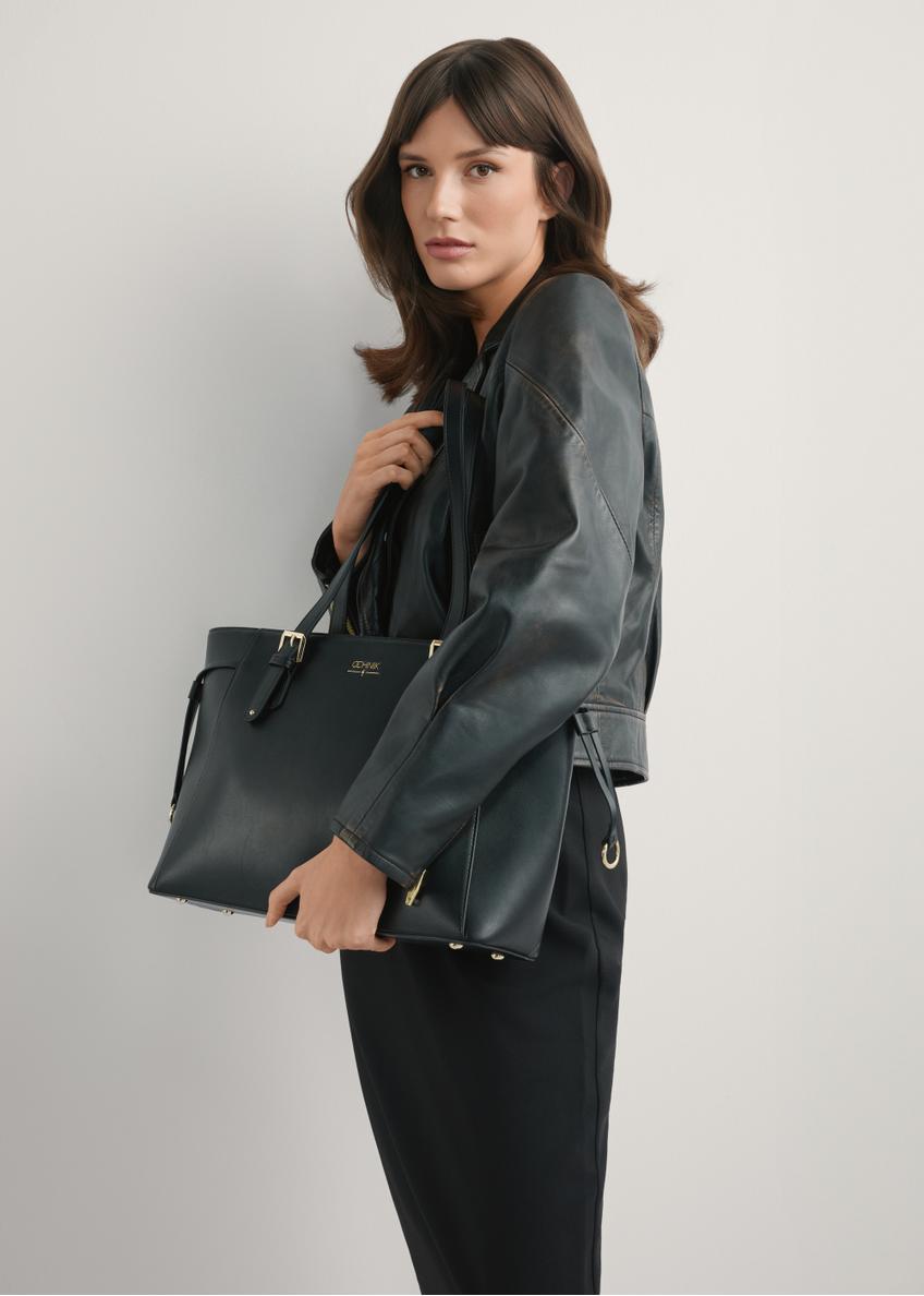 Czarna torebka shopper TOREC-1029-99(W26)