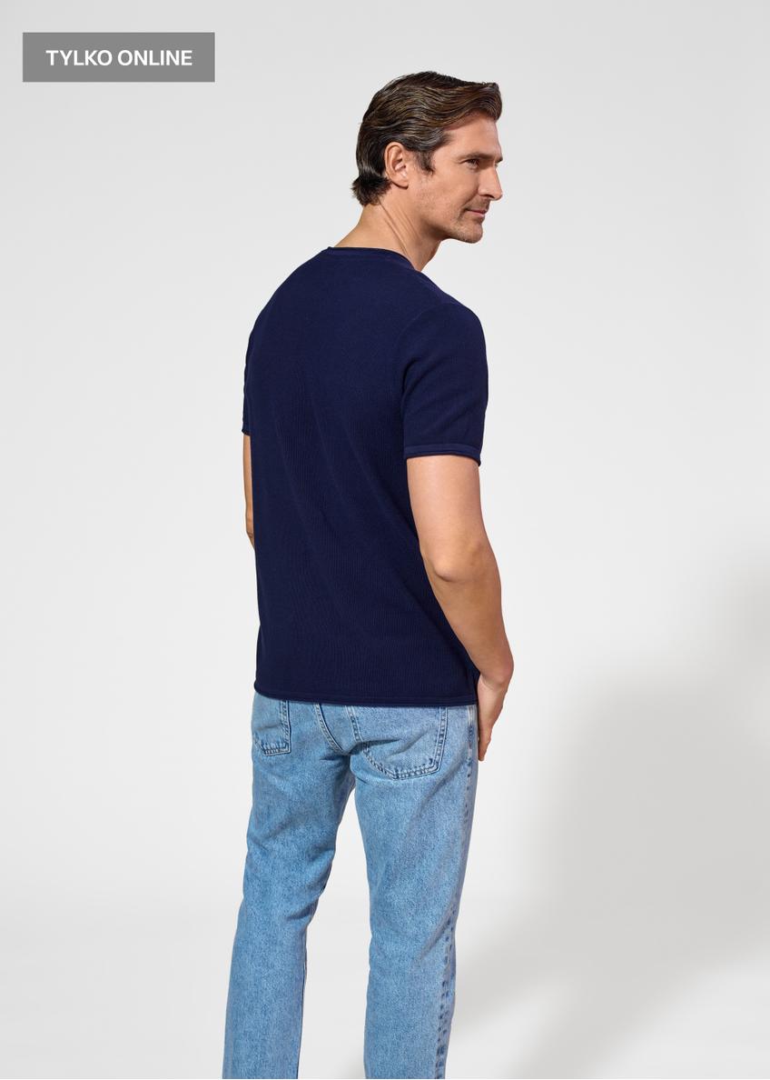Bawełniany przewiewny T-shirt męski TSHMT-0122-69(W25)