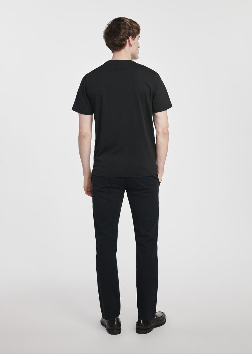 Czarny t-shirt męski z nadrukiem TSHMT-0126-99(W25)