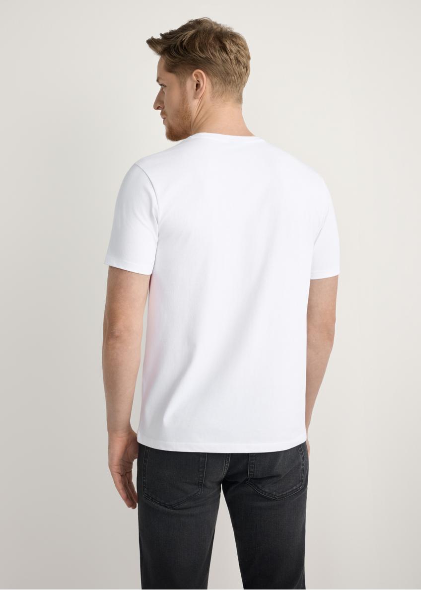 Biały T-shirt męski TSHMT-0120-0B(W26)