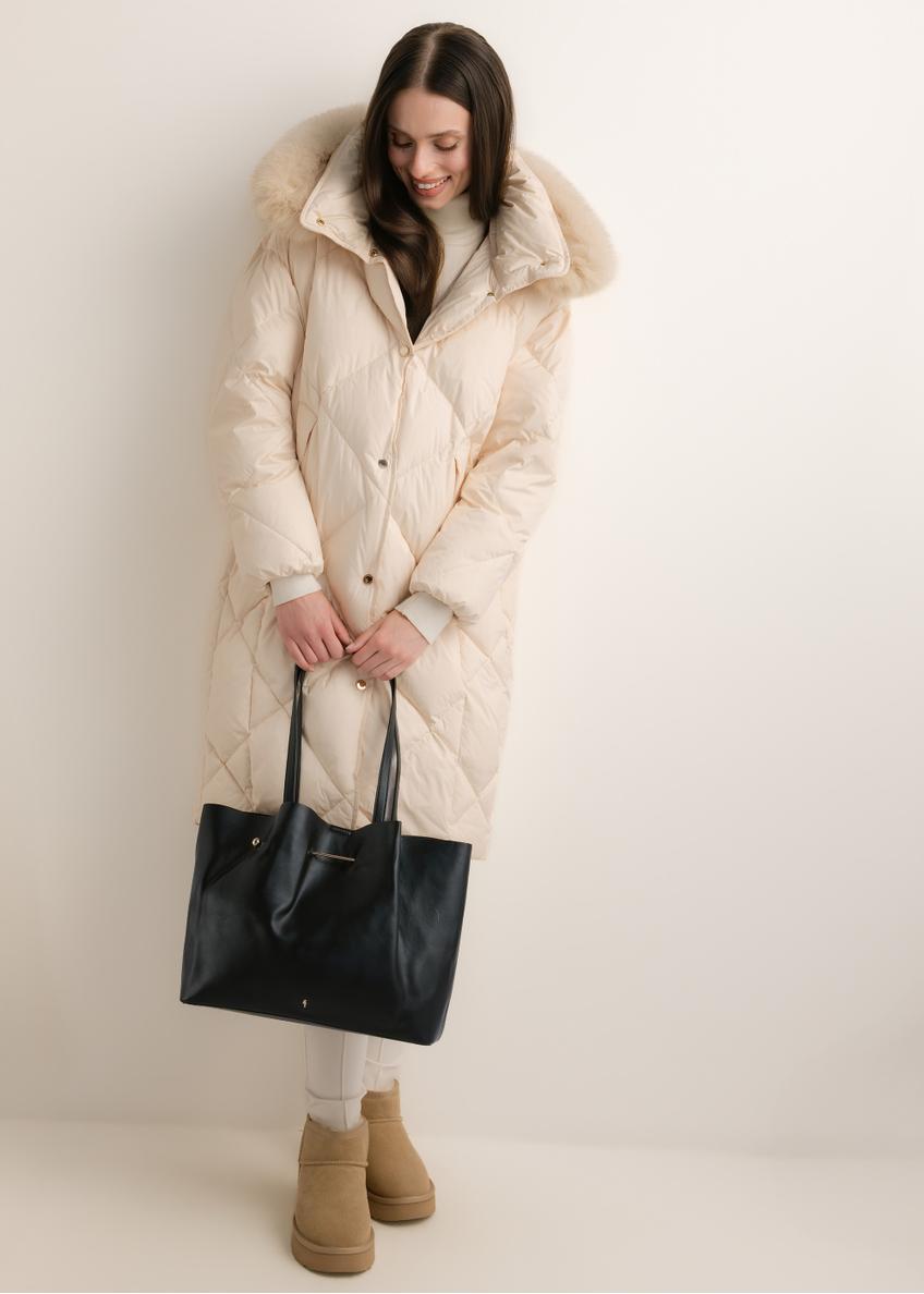 Czarna duża torebka shopper TOREC-1386-99(Z26)