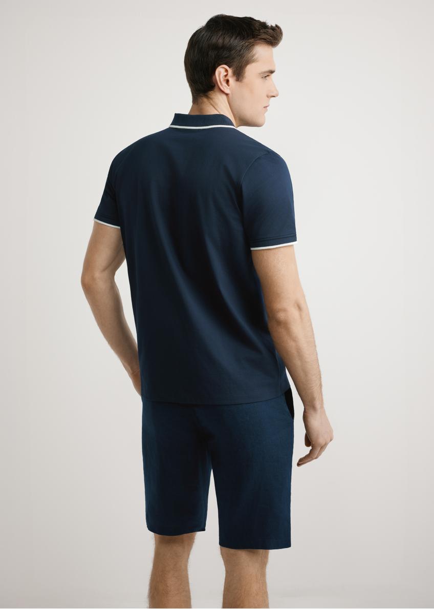 Męska ciemnogranatowa koszulka polo POLMT-0092-7E(W26)