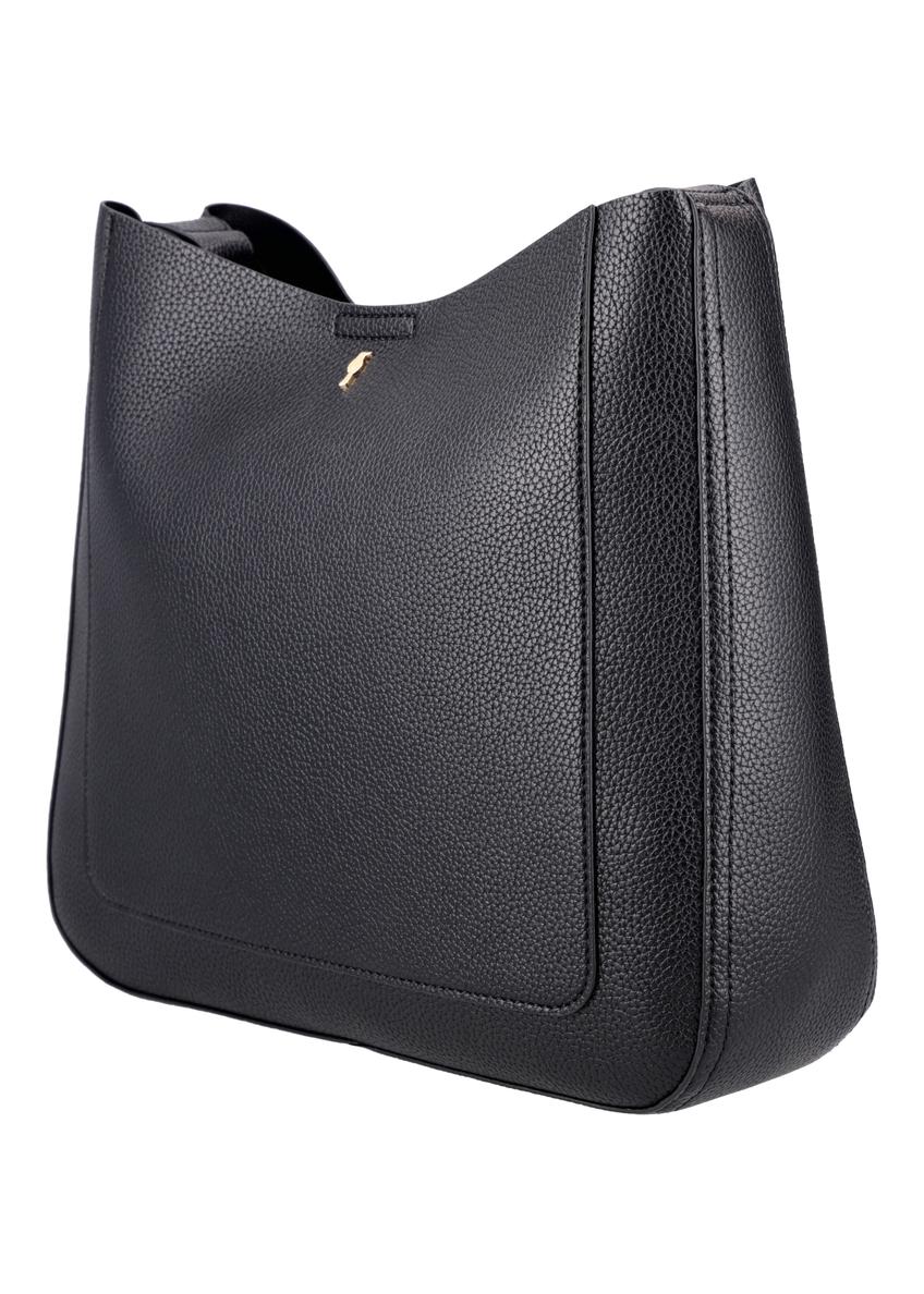 Czarna torebka damska hobo TOREC-1257-9I(Z26)