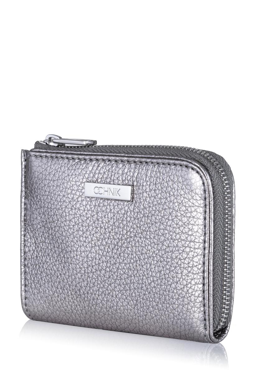 Mały srebrny portfel damski PORES-0838-92(W23)
