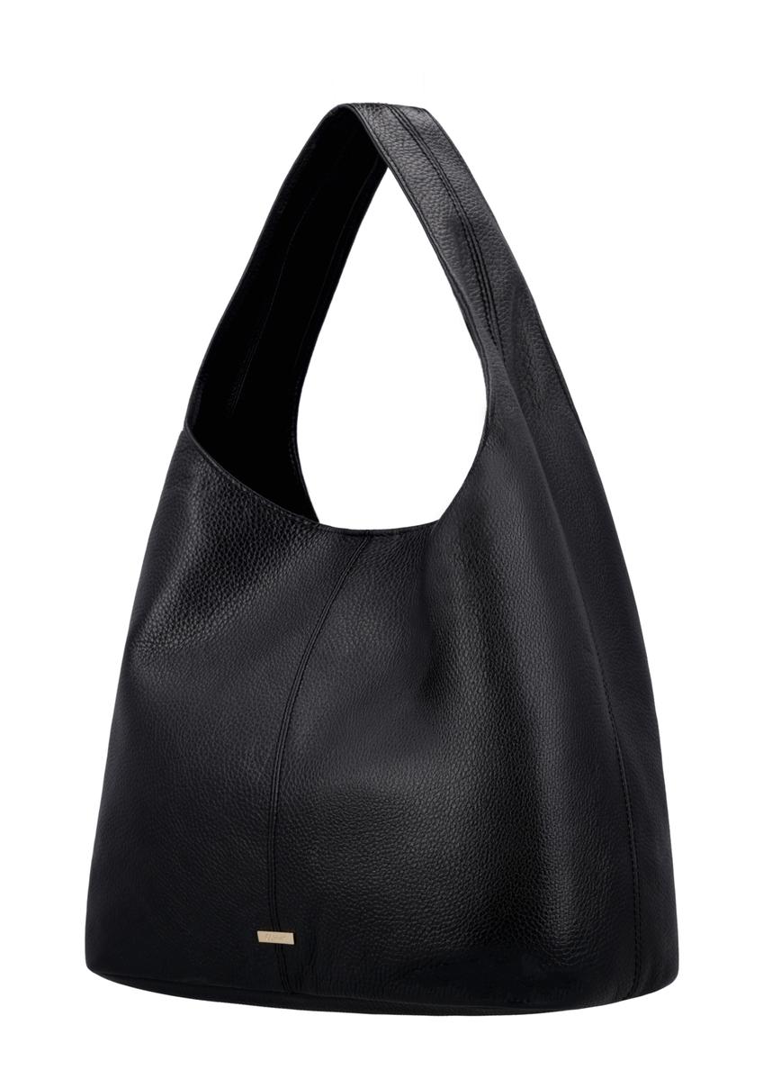 Czarna skórzana torebka shopper TORES-1372-9I(Z26)
