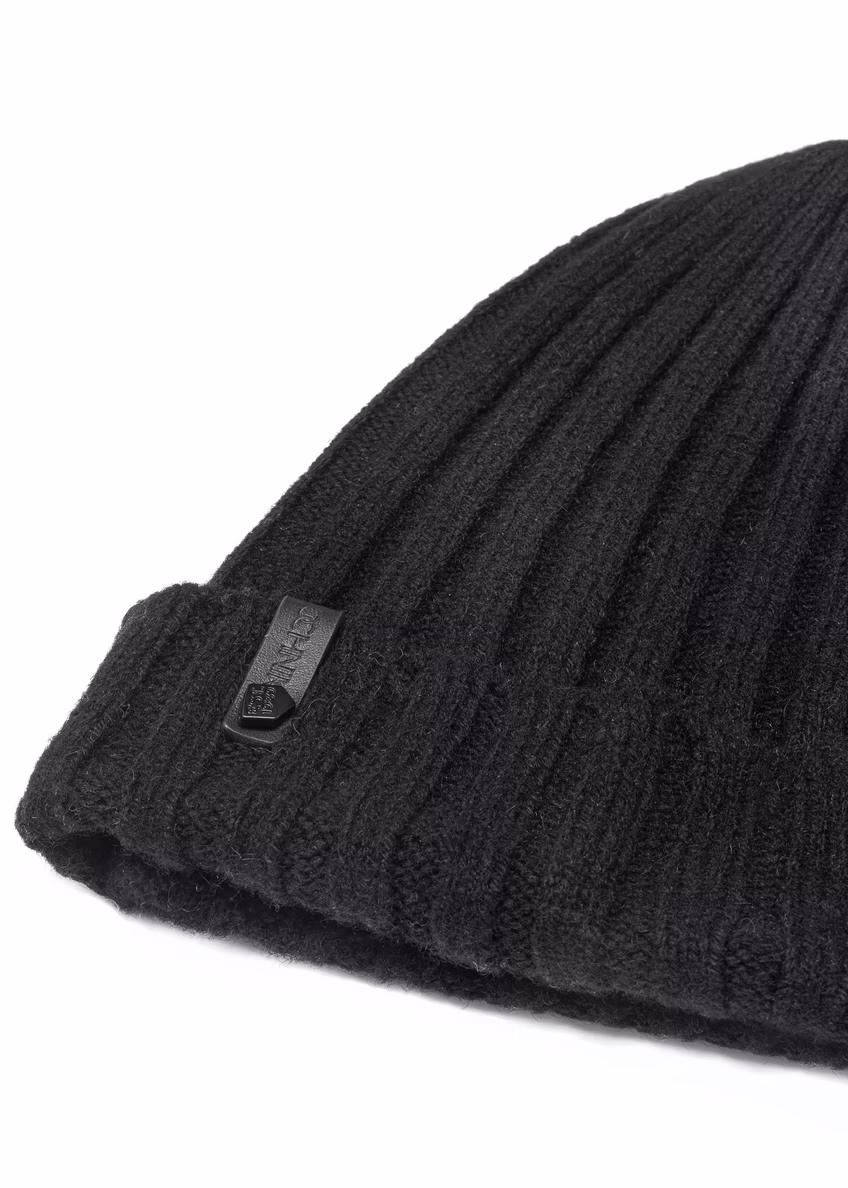 Czarna wełniana czapka męska CZAMT-0033-99(Z26)