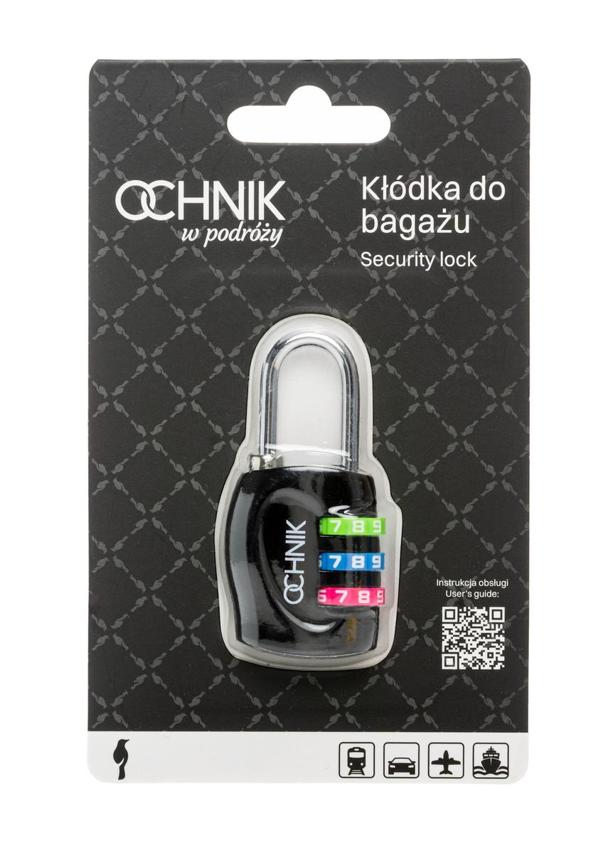 Czarna szyfrowa kłódka AW-015-0005-99(W26)