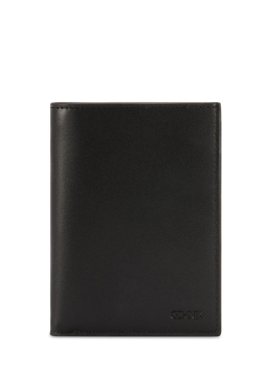 Czarny skórzany portfel męski PORMS-0658-99(Z25)