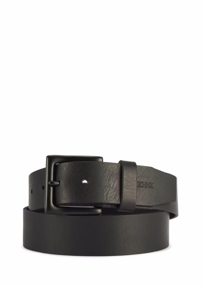 Czarny skórzany pasek męski PASMS-0271-99(Z26)
