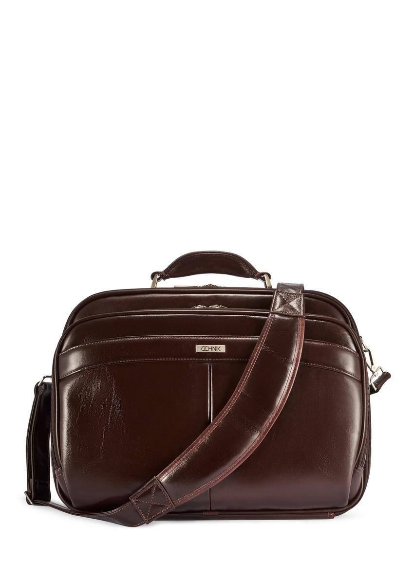 Brązowa skórzana męska torba na laptopa TORMS-0482-89(Z25)