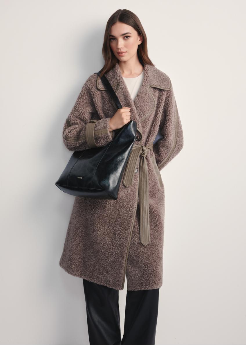 Czarna damska torebka shopper TOREC-1086-99(Z25)