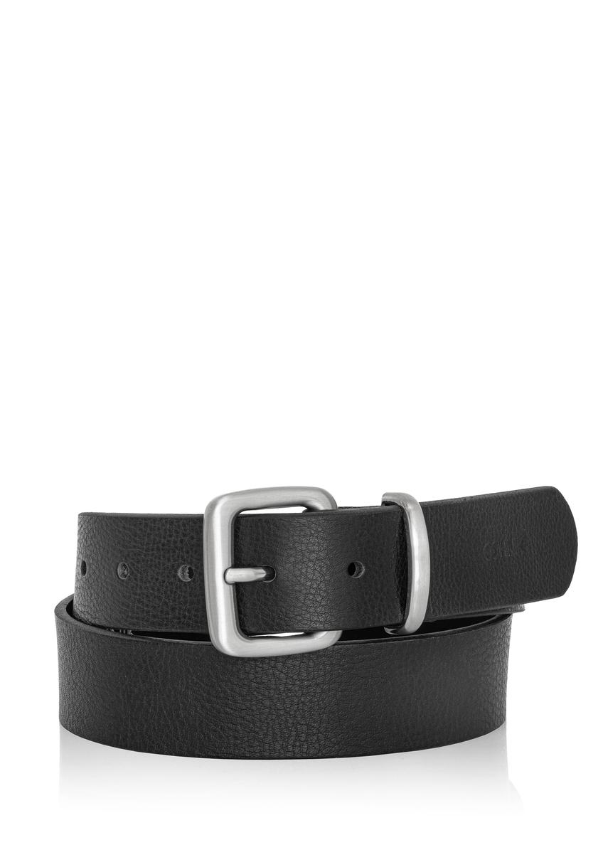 Czarny skórzany pasek damski PASDS-0312A-99(Z25)