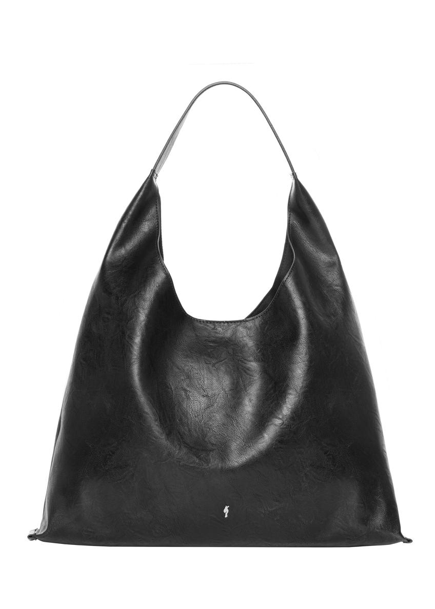 Czarna torebka damska na ramię typu shopper TOREC-1385-99(Z26)