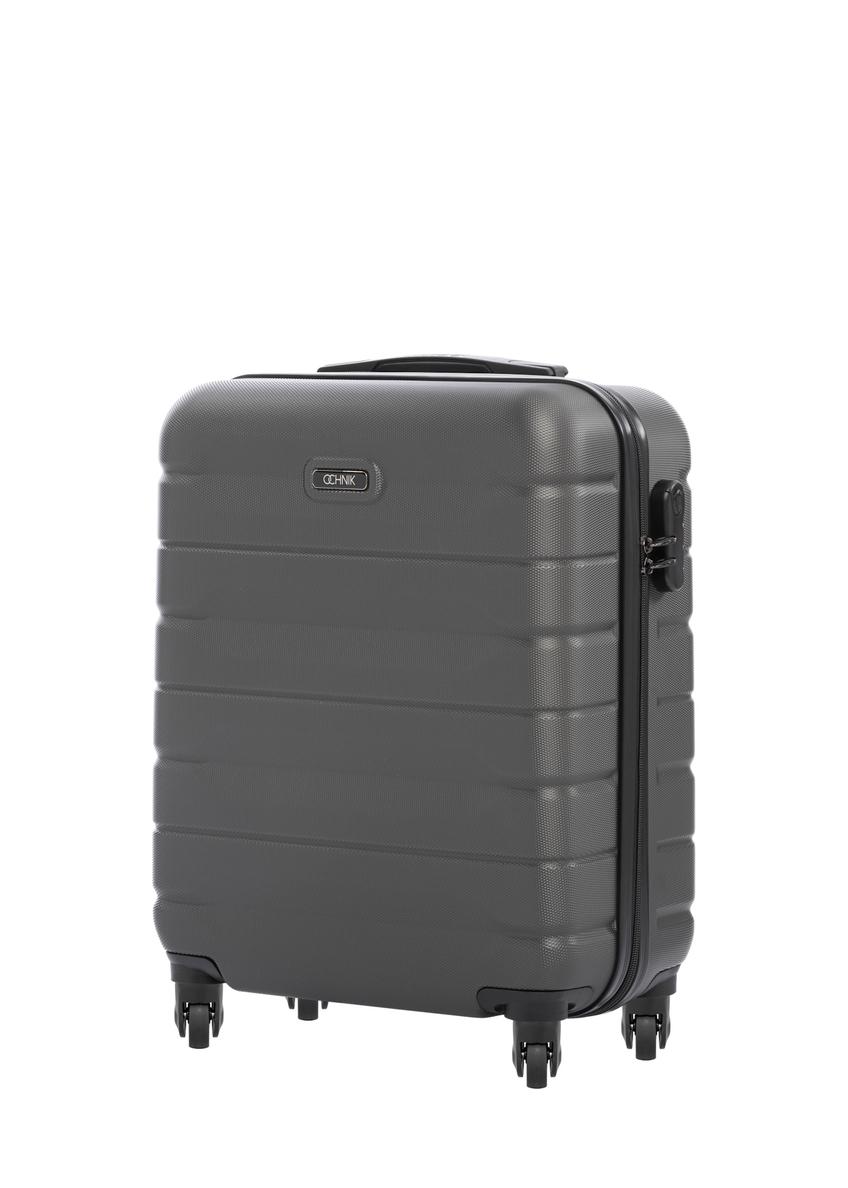 Walizka mała na kółkach WALAB-0067-9B-19(W26) - widok produktu po skosie, na białym tle. 