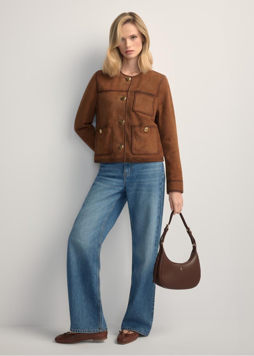 Brązowa mała torebka hobo TOREC-1136-1H(W26)