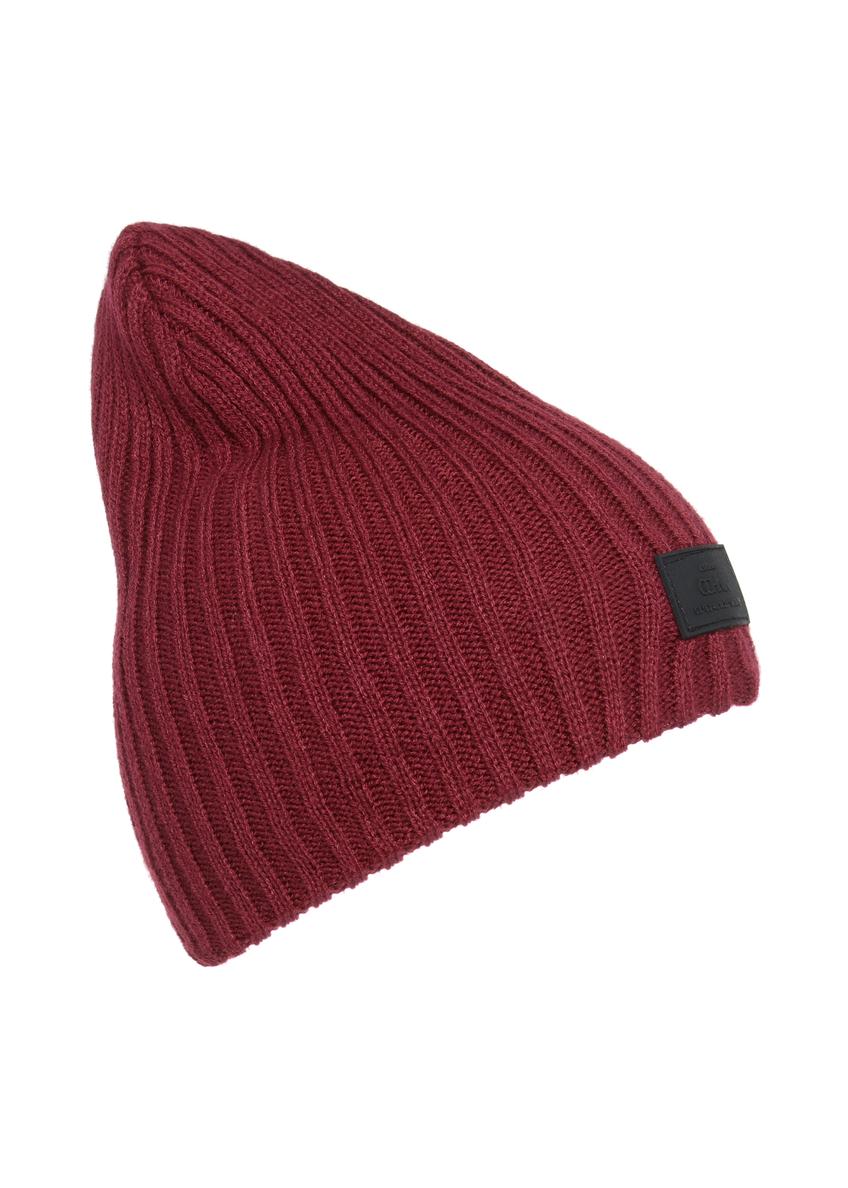 Bordowa czapka zimowa męska CZAMT-0011-49(Z23)