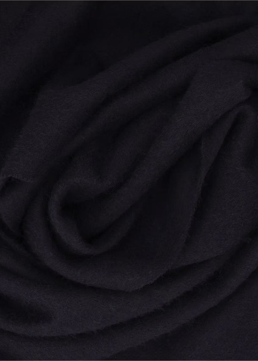 Wełniany czarny szalik męski SZAMT-0034-99(Z26)