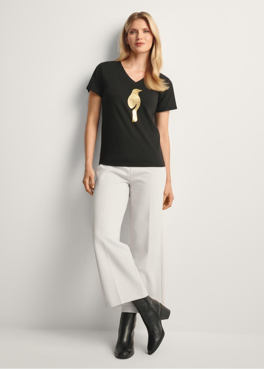 Czarny t-shirt damski TSHDT-0149-99(Z26)
